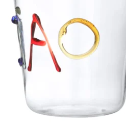 Bicchiere scritta Ciao in vetro borosilicato, da 380 ml