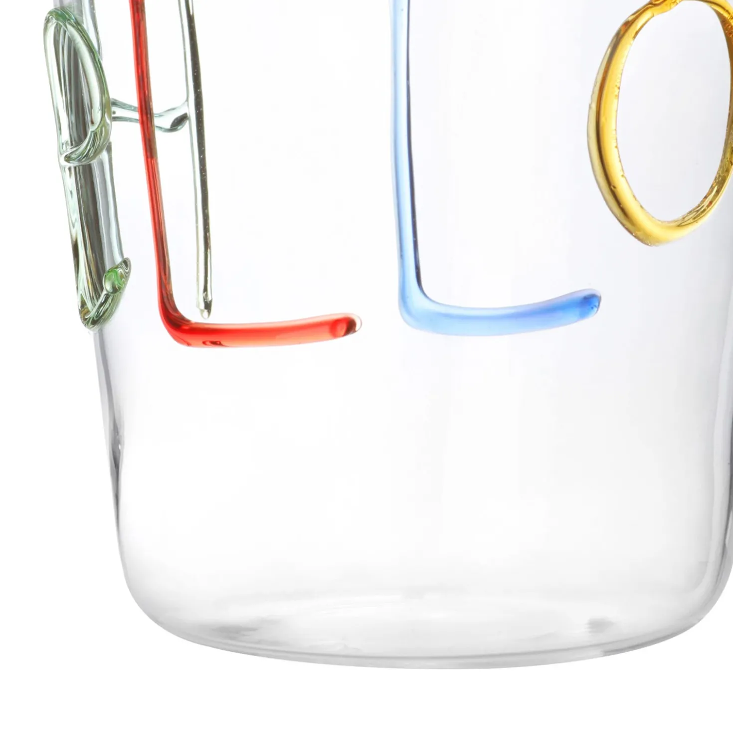 Bicchiere scritta Hello in vetro borosilicato, da 380 ml