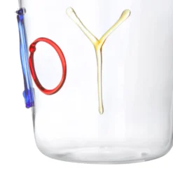 Bicchiere scritta Joy in vetro borosilicato, da 380 ml