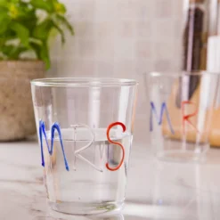 Bicchiere scritta Mrs 380 ml in vetro borosilicato