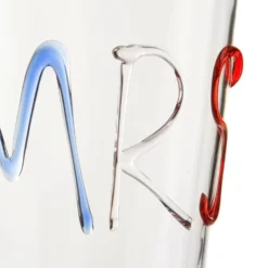 Bicchiere scritta Mrs 380 ml in vetro borosilicato