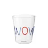 Bicchiere scritta Wow 380 ml in vetro borosilicato