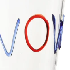Bicchiere scritta Wow 380 ml in vetro borosilicato