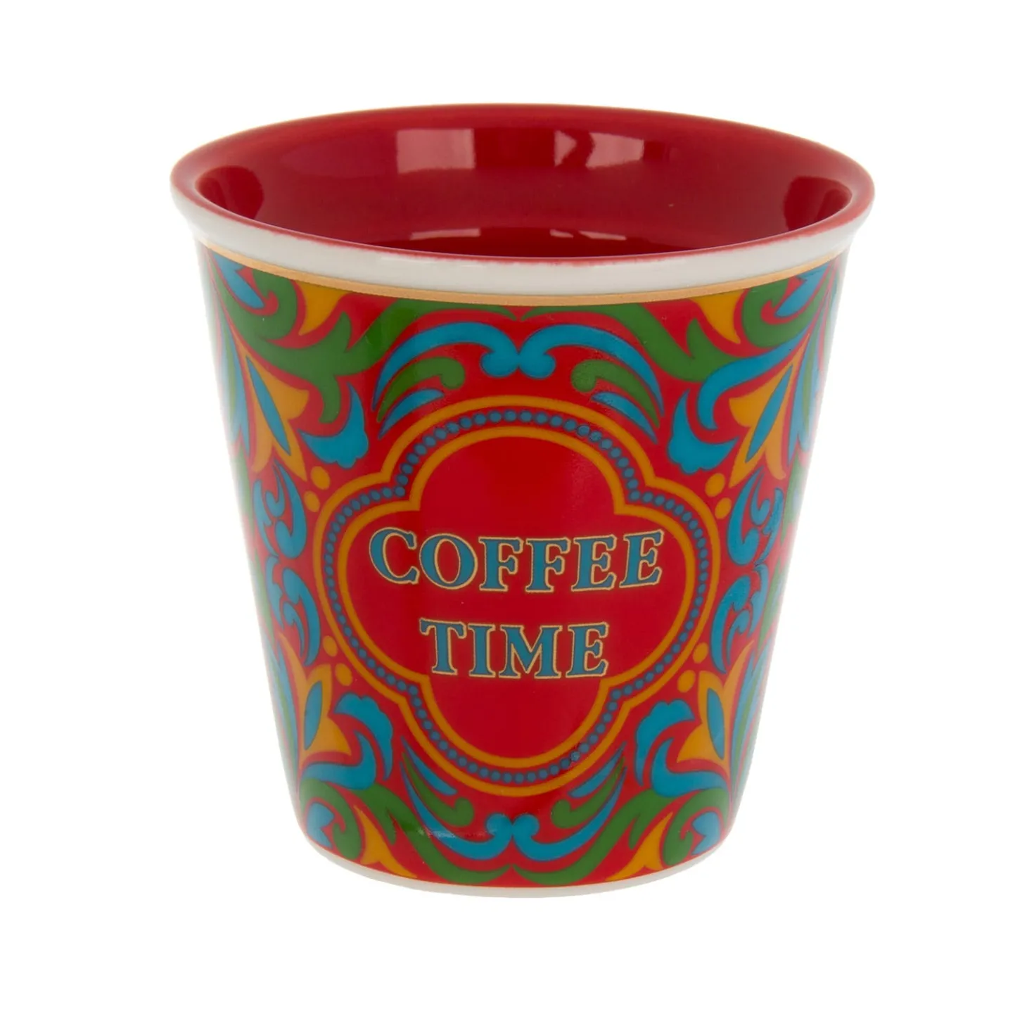 Bicchierino caffè porcellana Royal Garden rosso