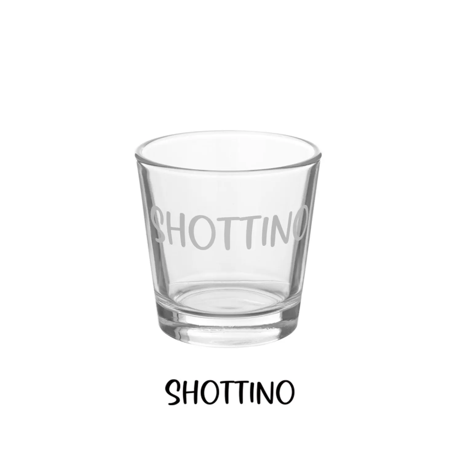 Bicchierino shot vetro scritta Shottino 110 ml