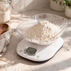 Bilancia da cucina con ciotola 5 kg bianco