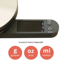 Bilancia da cucina digitale con ciotola 1,3 L in acciaio Fatto in casa da Benedetta