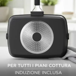 Bistecchiera 34x24 cm con manico pieghevole