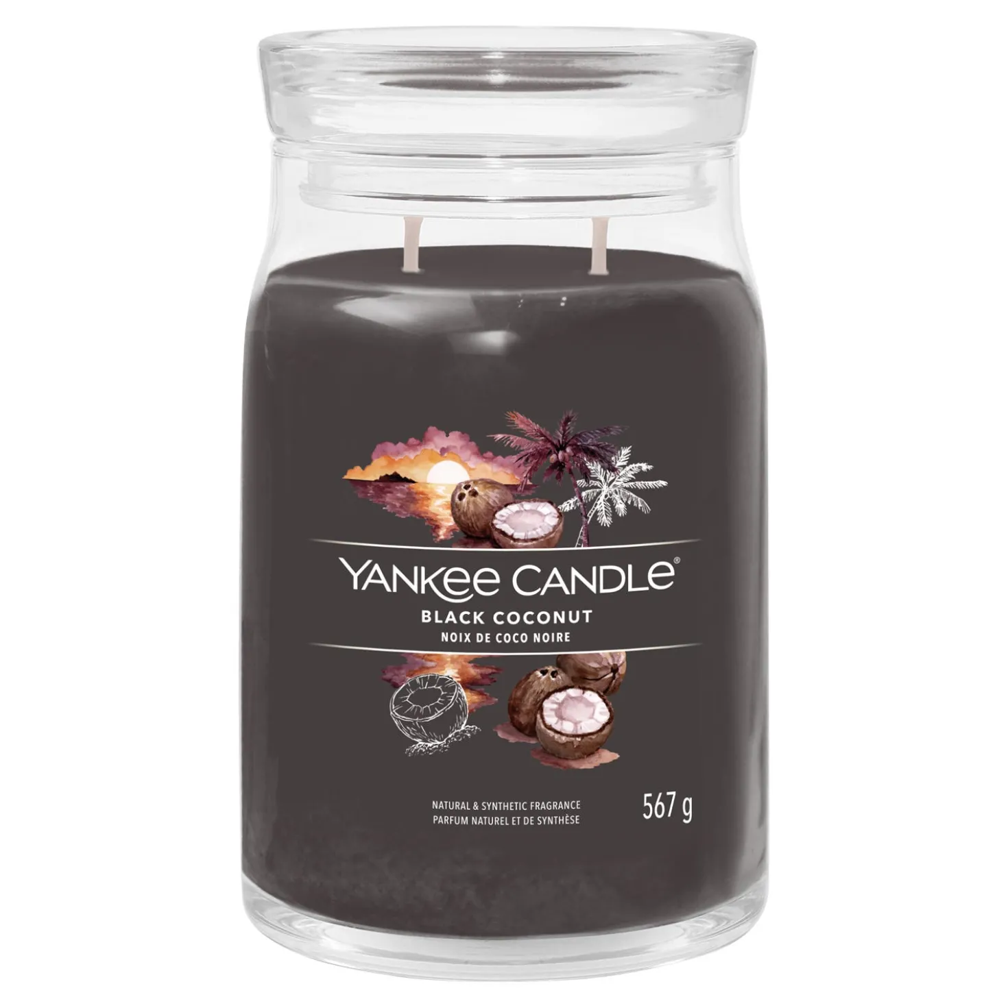 Black Coconut, candela in giara grande Yankee Candle