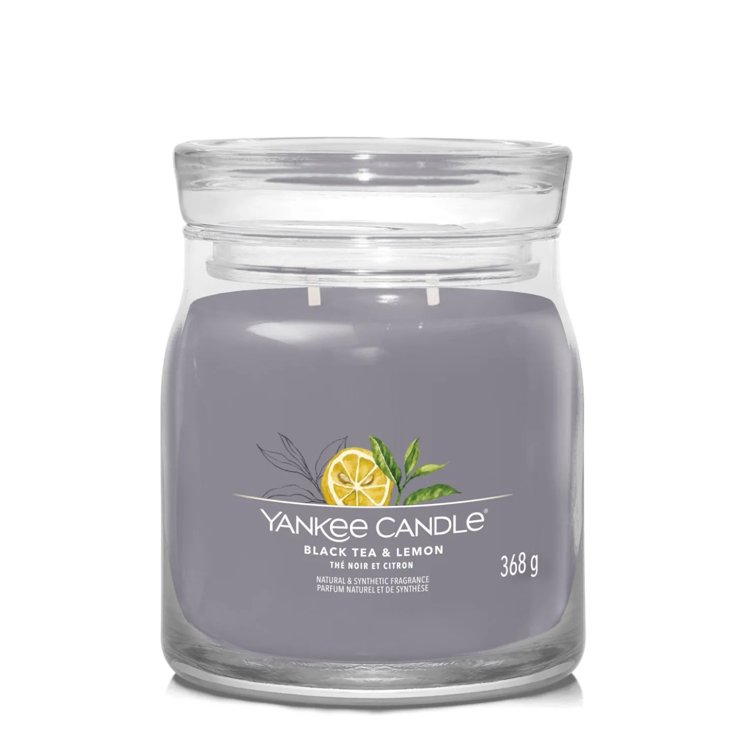 Black Tea Lemon, candela in giara media Yankee Candle