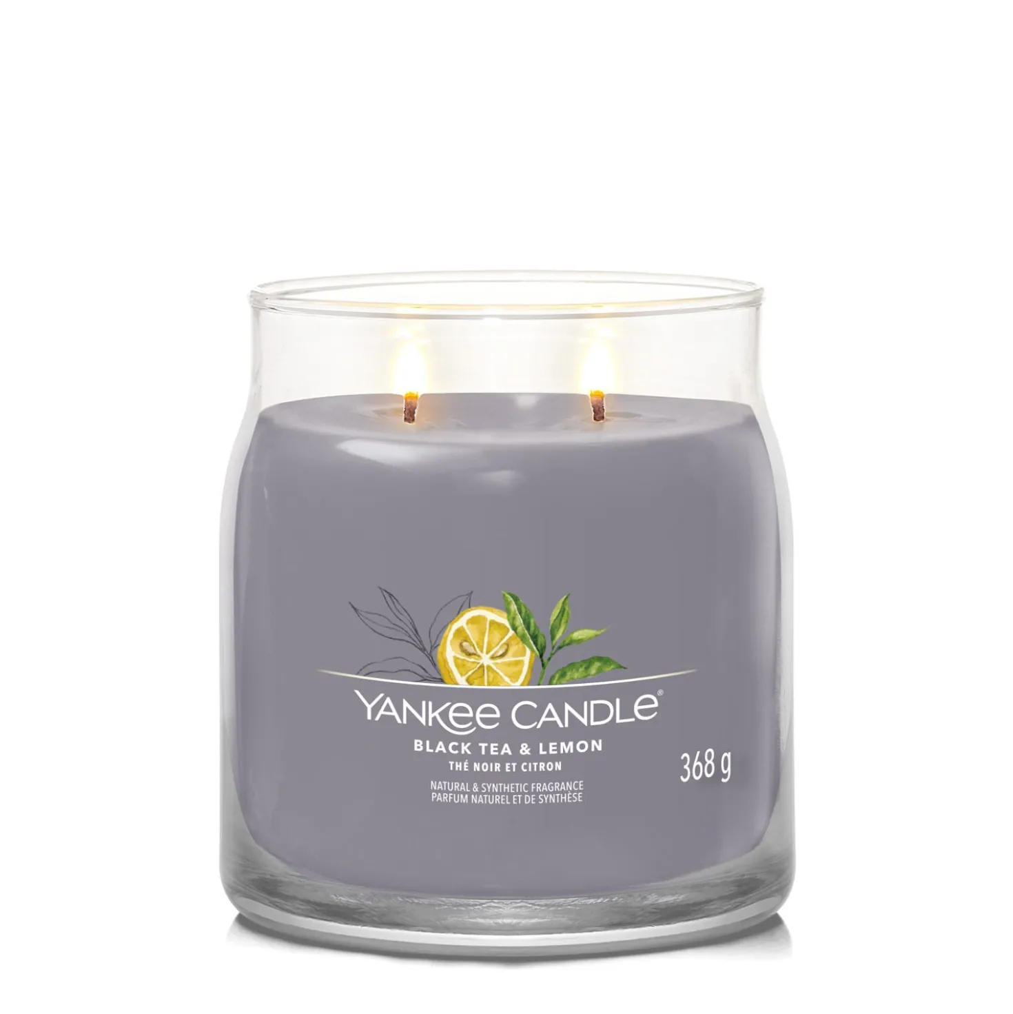 Black Tea Lemon, candela in giara media Yankee Candle