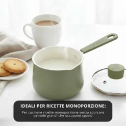 Bollilatte 13 cm Mini Fantasy con coperchio verde