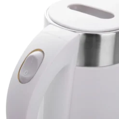 Bollitore elettrico 0,6 L bianco acciaio inox