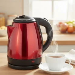 Bollitore elettrico 1,5 L rosso acciaio inox