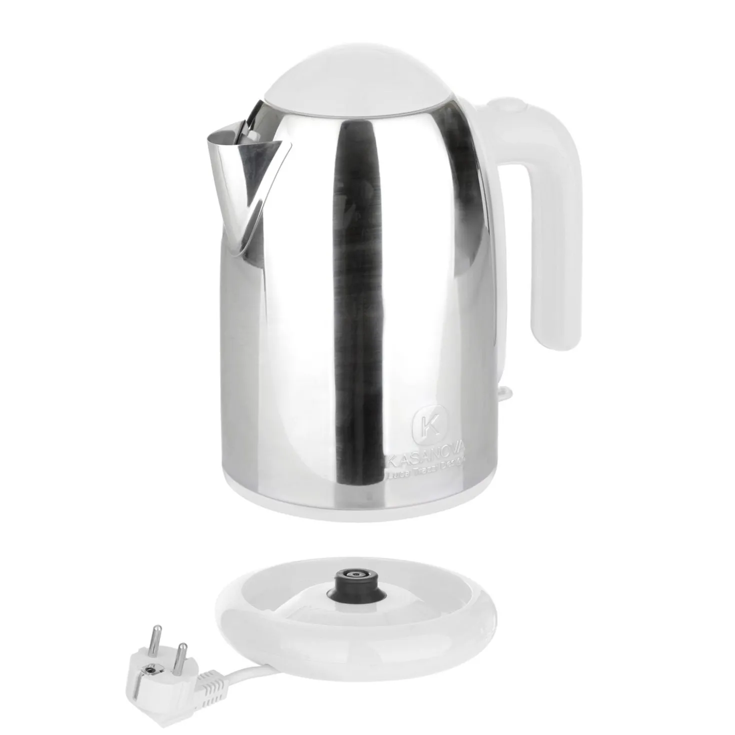 Bollitore K Line bianco da 2200W - in acciaio inox, design Luc