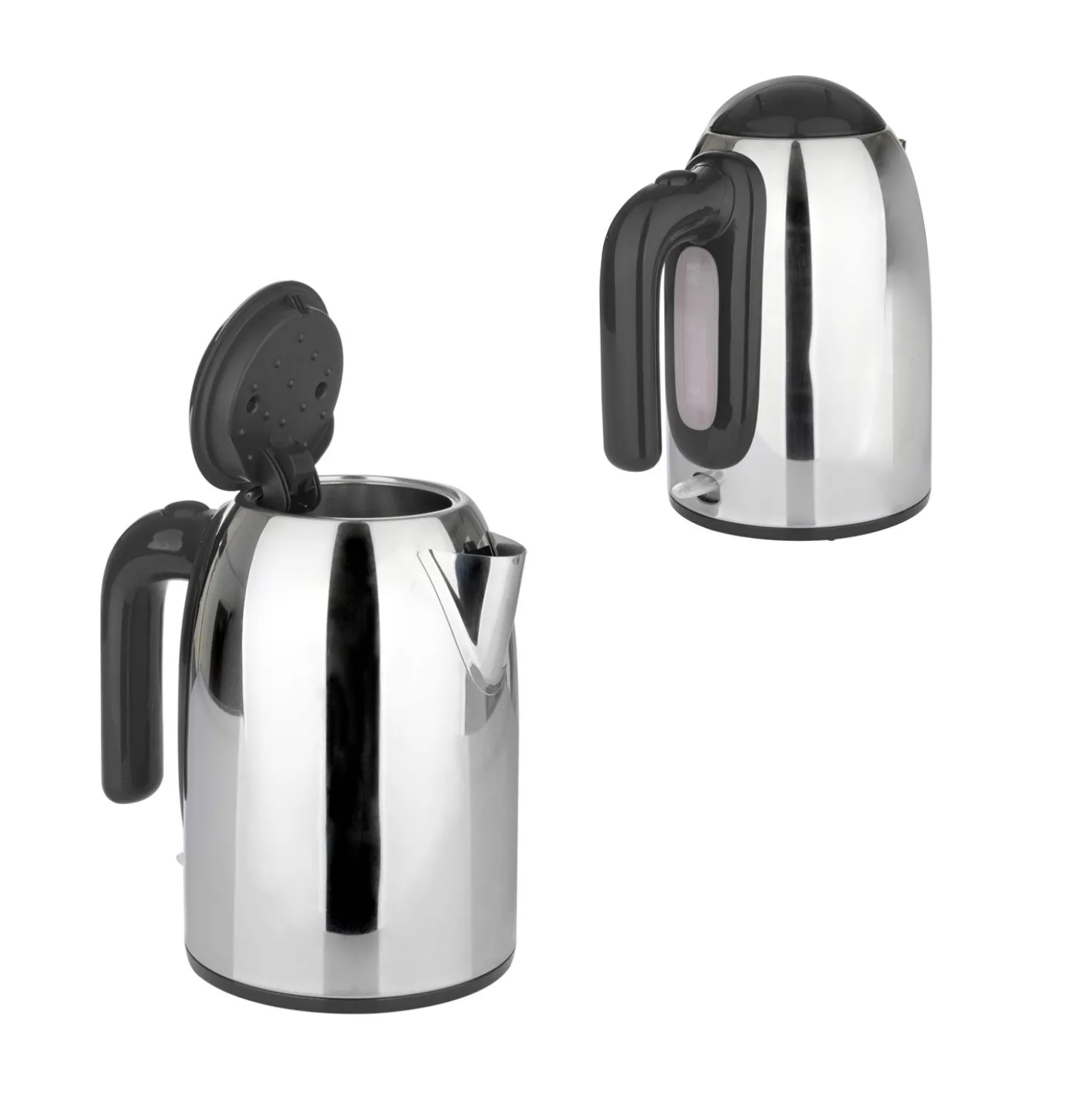 Bollitore K Line nero da 2200W - in acciaio inox, design Luca