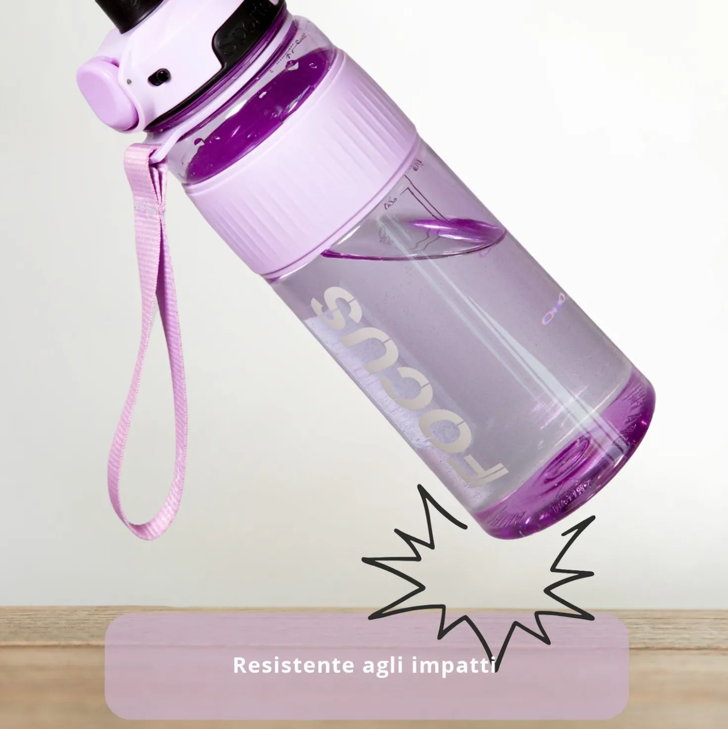 Borraccia ermetica focus 1 L rosa Dynamix