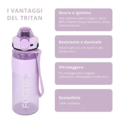 Borraccia ermetica focus 1 L rosa Dynamix