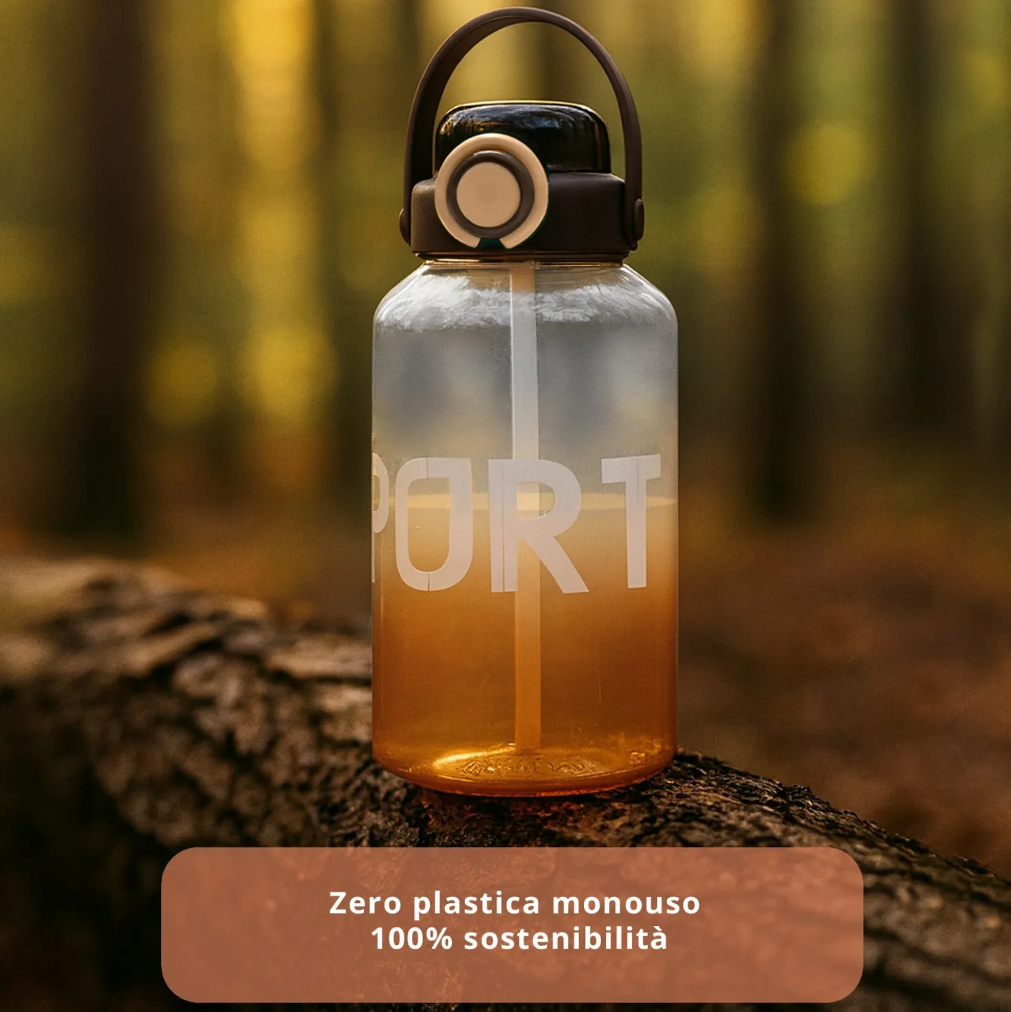 Borraccia ermetica sport 1,5 L arancione Maxima