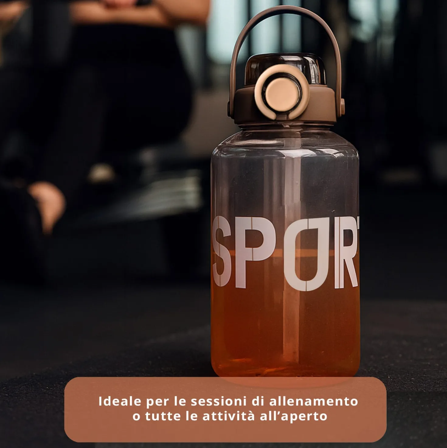 Borraccia ermetica sport 1,5 L arancione Maxima