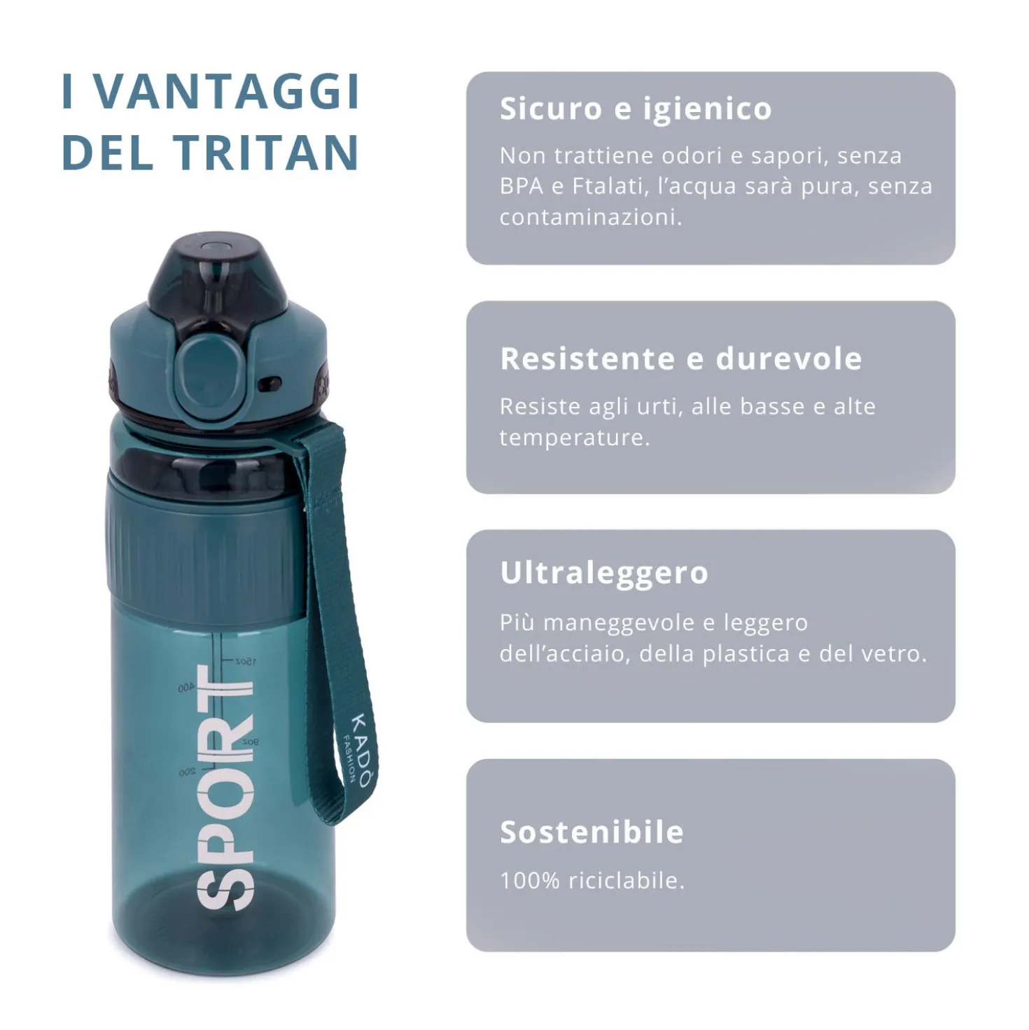 Borraccia ermetica sport 1 L ottanio Dynamix