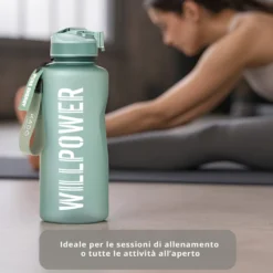 Borraccia scritta motivazionale 2,2 L grigio Bold Collection