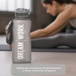 Borraccia scritta motivazionale 2,2 L nero Bold Collection