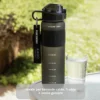 Borraccia scritta motivazionale 1 L nero Hydrea