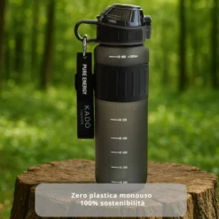Borraccia scritta motivazionale 1 L nero Hydrea