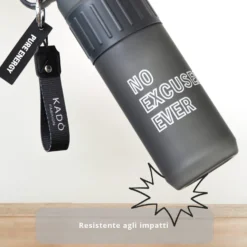 Borraccia scritta motivazionale 1 L nero Hydrea