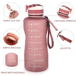 Borraccia scritta motivazionale 2,2 L rosso Bold Collection