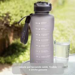 Borraccia scritta motivazionale 2,2 L viola Bold Collection