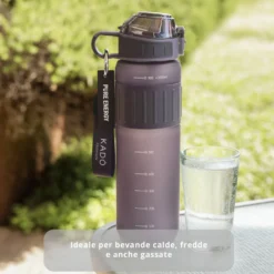 Borraccia scritta motivazionale 1 L viola Hydrea