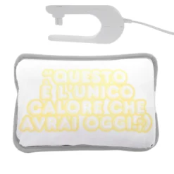 Borsa acqua calda elettrica scritta gialla