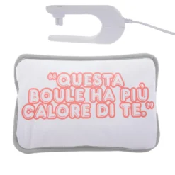 Borsa acqua calda elettrica scritta rossa