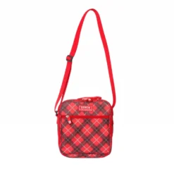 Borsa lunch box tartan con tracolla, da 5 litri