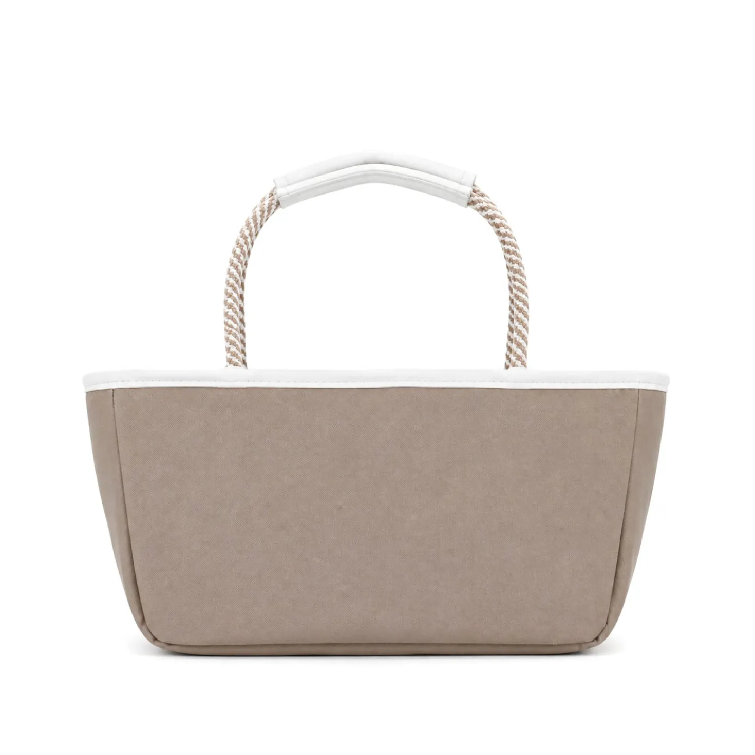 Borsa termica con manici beige 27x10x15 cm