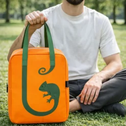 Borsa termica impermeabile camaleonte 11 L arancione con manici