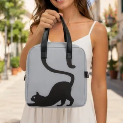 Borsa termica impermeabile gatto 6,5 L grigio con manici