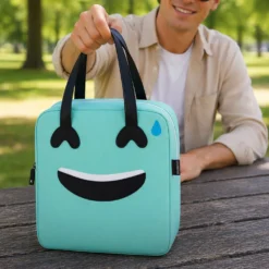 Borsa termica impermeabile 8,5 L azzurro sorriso con manici
