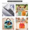 Borsa termica impermeabile 6,5 L azzurro sorriso con manici
