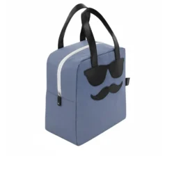 Borsa termica impermeabile 8,5 L baffi blu con manici