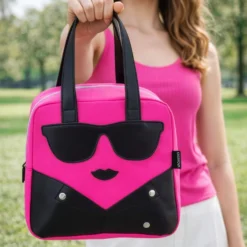 Borsa termica impermeabile 6,5 L rosa occhiali con manici