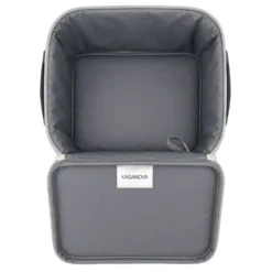 Borsa termica 8 L con tracolla e manici righe marrone