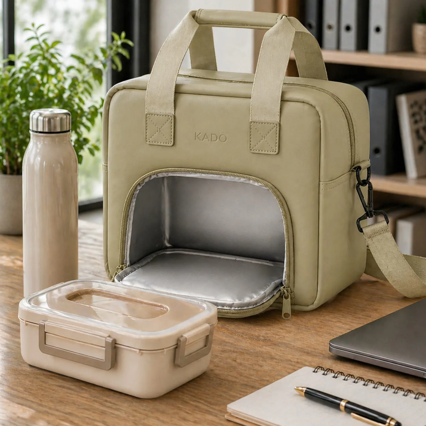 Borsa termica 10 L con tracolla taupe