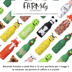 Bottiglia termica dinosauro zampe 420 ml bambini Farmily