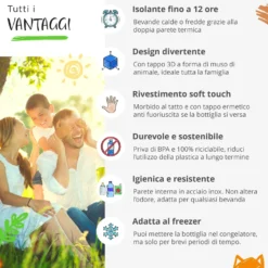 Bottiglia termica galletto 420 ml bambini Farmily