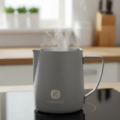 Bricco latte 600 ml acciaio inox grigio