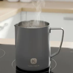 Bricco latte 900 ml acciaio inox grigio