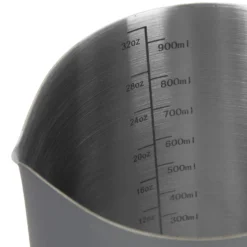 Bricco latte 900 ml acciaio inox grigio